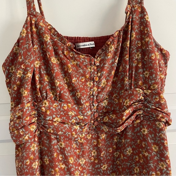 Abercrombie & Fitch Rust Orange Floral Mini Dress 20288 - Picture 4 of 13